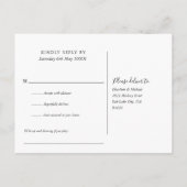 Mauve Greenery Song Aanvraag RSVP Briefkaart (Achterkant)