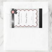 Mauve & Grey Damask Wedding Wine Bottle Labels (Tas)