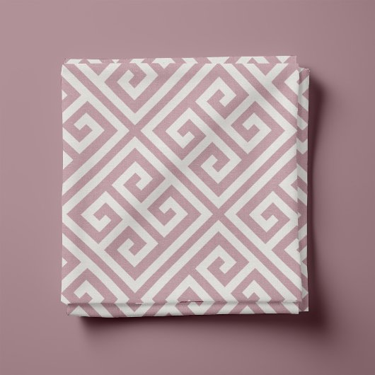 Mauve Griekse Sleutel Patroon Stof
