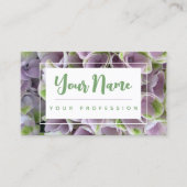 Mauve & Groen Bloemen Visitekaartje (Voorkant)