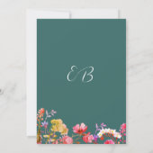 Mauve groen sinaasappel roze geel flora Tafelnumme Kaart (Achterkant)