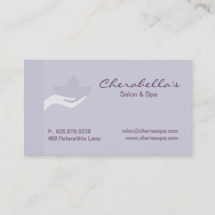 Mauve Hand Salon and Spa Manicure Visitekaartje Afsprakenkaartje
