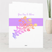 Mauve Happy Birthday Vriendin Paper Kaart (Achterkant)