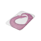 Mauve hartdraak op wit badmat (Gekanteld)