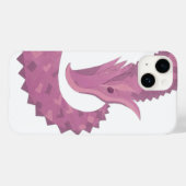 Mauve hartdraak op wit Case-Mate iPhone case (Achterkant (horizontaal))