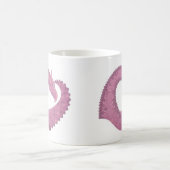 Mauve hartdraak op wit koffiemok (Center)