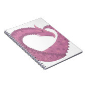 Mauve hartdraak op wit notitieboek (Rechterzijde)