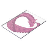 Mauve hartdraak op wit notitieboek (Linkerzijde)