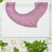 Mauve hartdraak op wit theedoek (Gevouwen)