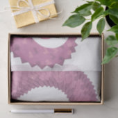 Mauve hartdraak op wit tissuepapier (Geschenk)