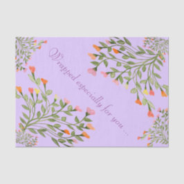 Mauve Heart Flower Tissuepapier