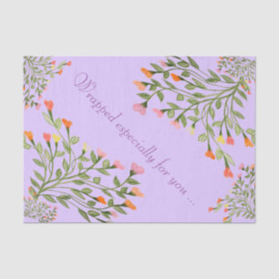 Mauve Heart Flower Tissuepapier