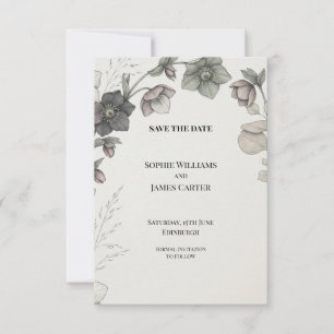 Mauve Hellebore Botanische Trouw Save the Date