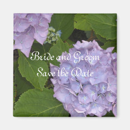 Mauve Hortensia Save the Date Magneet