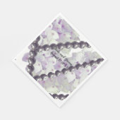 Mauve Hydrangeas and Pearls Wedding Paper Napkins Servet (Hoek)