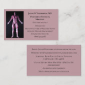 Mauve Internist DR Menselijk Lichaam Interne Genee Visitekaartje (Voorkant / Achterkant)