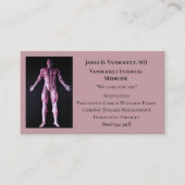 Mauve Internist DR Menselijk Lichaam Interne Genee Visitekaartje (Voorkant)