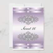 Mauve Invitation Sweet 16 Kaart (Achterkant)