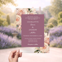Mauve ivoor stoffige roos bloemen luxe trouwen