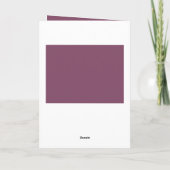 Mauve Kleur Feestdagen Kaart (Achterkant)