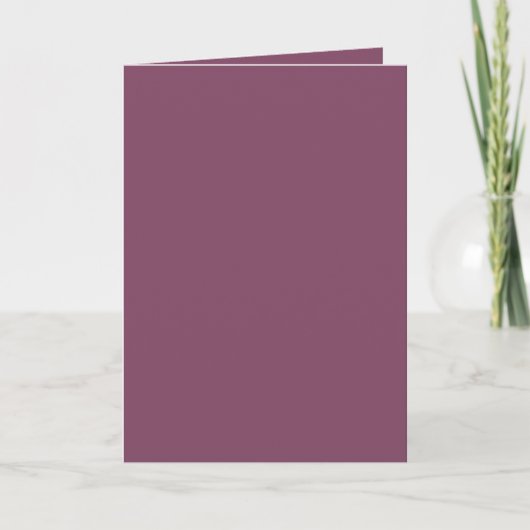 Mauve Kleur Feestdagen Kaart (Voorkant)