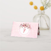 Mauve koraal bloemenbruiloft tafel nummer Kaarten Plaatskaartje (Voorkant)