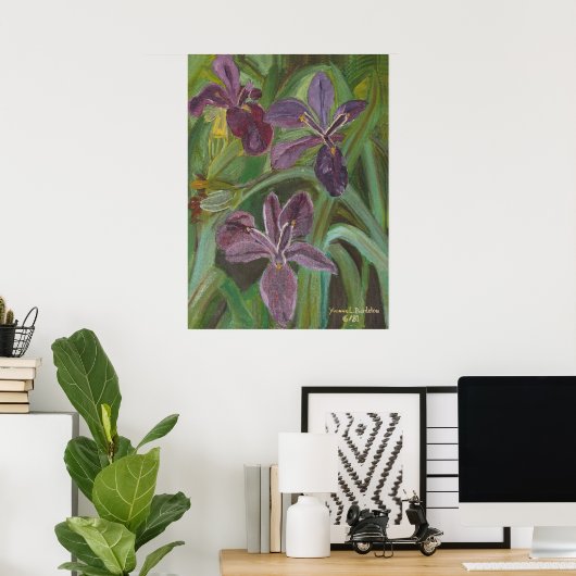 Mauve LA Iris Poster (Thuiskantoor)