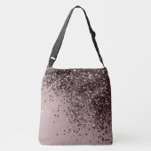 Mauve Lady Glitter #4 (Faux Glitter) Crossbody Tas (Achterkant)