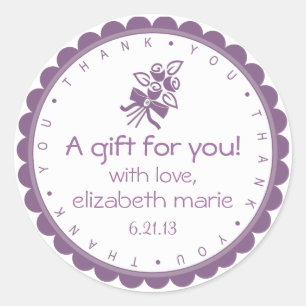 Mauve land Rozen-dank u Ronde Sticker
