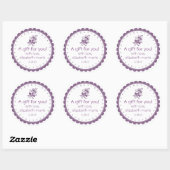 Mauve land Rozen-dank u Ronde Sticker (Vel)