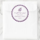 Mauve land Rozen-dank u Ronde Sticker (Tas)