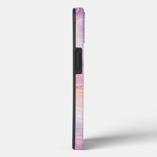 Mauve Lavender Gold Specialized Marble Strata Case-Mate iPhone Case (Achterkant / Rechts)