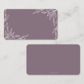 Mauve Leaf Motif Thanksgiving flat Plaatskaartje (Voorkant / Achterkant)