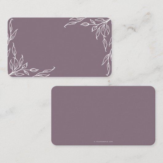 Mauve Leaf Motif Thanksgiving flat Plaatskaartje (Voorkant / Achterkant)