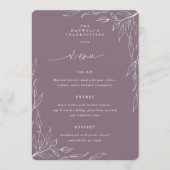 Mauve Leaf Thanksgiving Dinner Menu (Voorkant)
