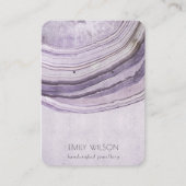 Mauve Lila Agate Earthy Earthy-beeldscherm Visitekaartje (Voorkant)
