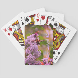 Mauve Lila Floral Pokerkaarten