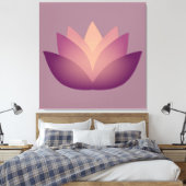 Mauve Lotus Flower Canvas Afdruk (Insitu (Slaapkamer))