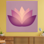 Mauve Lotus Flower Canvas Afdruk (Insitu (Woonkamer))