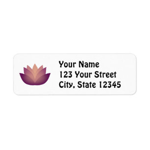 Mauve Lotus Flower Etiket
