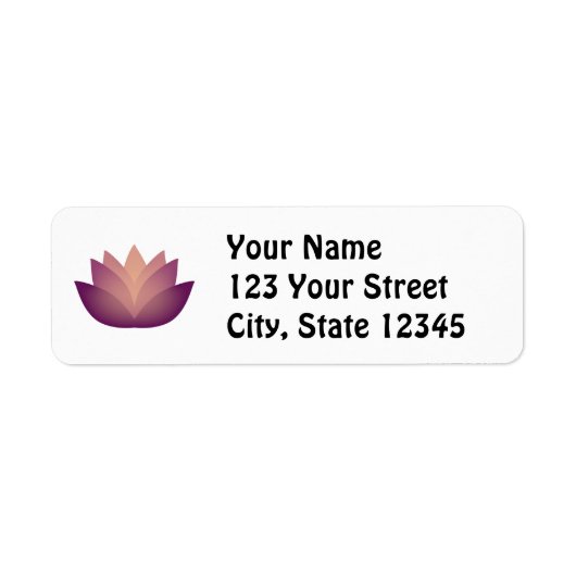 Mauve Lotus Flower Etiket (Voorkant)