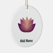 Mauve Lotus Flower Keramisch Ornament (Rechts)
