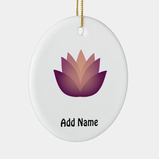 Mauve Lotus Flower Keramisch Ornament (Rechts)