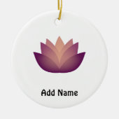 Mauve Lotus Flower Keramisch Ornament (Voorkant)