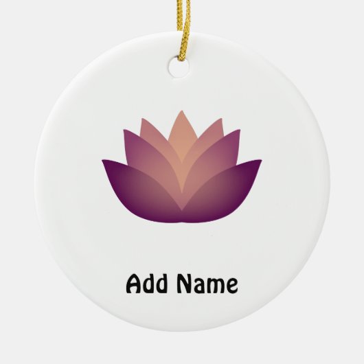 Mauve Lotus Flower Keramisch Ornament (Voorkant)