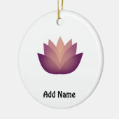 Mauve Lotus Flower Keramisch Ornament (Links)