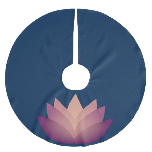 Mauve Lotus Flower Kerstboom Rok (Voorkant)