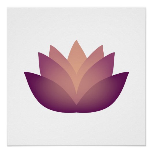 Mauve Lotus Flower Perfect Poster (Voorkant)