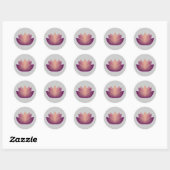 Mauve Lotus Flower Ronde Sticker (Vel)