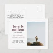 Mauve Love is Patiënt, maar we zijn niet in opkoms Aankondigingskaart (Voorkant / Achterkant)
